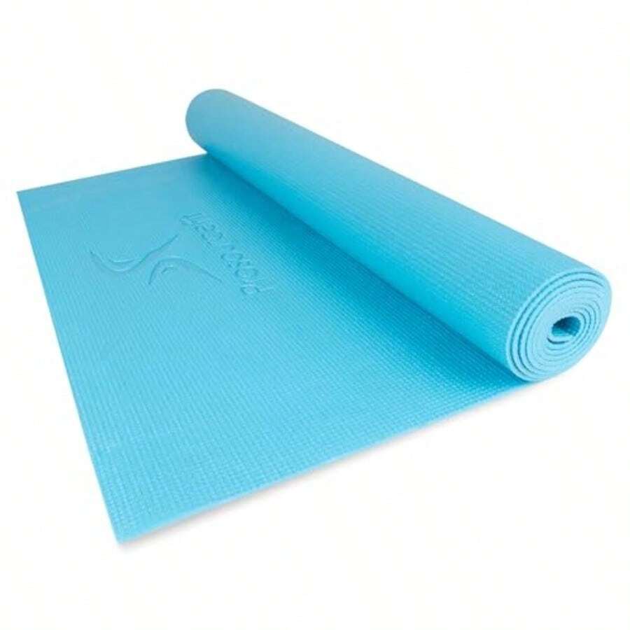 ProsourceFit - Tapete de yoga clásico de 1/8 pulgadas 3 mm de grosor extra largo de 72 pulgadas ligero con agarre antideslizante para yoga pilates ejercicio - Agua - Ver 1