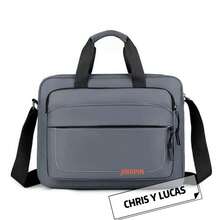 Nuevo maletín de tela Oxford para hombre, gran capacidad, uso comercial y oficial, bolso de lona para hombro, bolso bandolera, bolso para portátil para hombre - Azul Marino - Ver 5