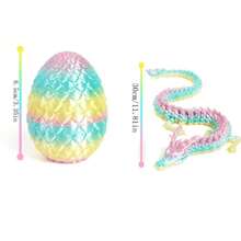 3D打印螺旋龙蛋套装，色彩缤纷，创意十足，包含可灵活活动的螺旋龙蛋——适合办公室和家居装饰，也可作为节日礼物。 - 彩色 - 查看 3