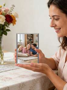 1pc Personalised Photo Customized Acrylic Bestie Freestanding Plaque With Any Photo, Birthday Custom Present, Wedding Gift, Family - Multicolor - View 3