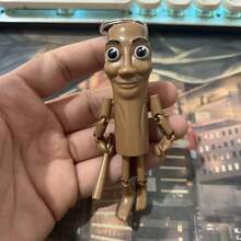 1pc Wooden Peg Doll Collectible Art Decor, Plastic Crafted Design, Suitable For Halloween, April Fools, Valentine's Day And Birthday Party Surprise Gift, Wooden Barrel Person Figurine Statue - Multicolor - View 6