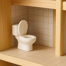 3D打印迷你马桶模型 | 爆款微缩娃娃屋家具 | 创意浴室装饰及微型场景展示 | 收藏级微型模型 - 白色 - 查看 2