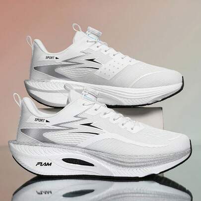 Giày chạy marathon đế carbon unisex - Giày thể thao nhẹ, giảm sốc, đế ngoài bằng cao su chống trượt, thiết kế nút xoay, dễ dàng mang vào và tháo ra, thiết kế cổ thấp thoáng khí, phù hợp cho chạy marathon, tập gym và luyện tập, mọi mùa.