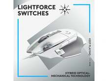 Logitech G502 X Wired Gaming Mouse - LIGHTFORCE Hybrid Optical-Mechanical Primary Switches, HERO 25K Gaming Sensor, Compatible With PC - MacOS/Windows - White - White - View 2