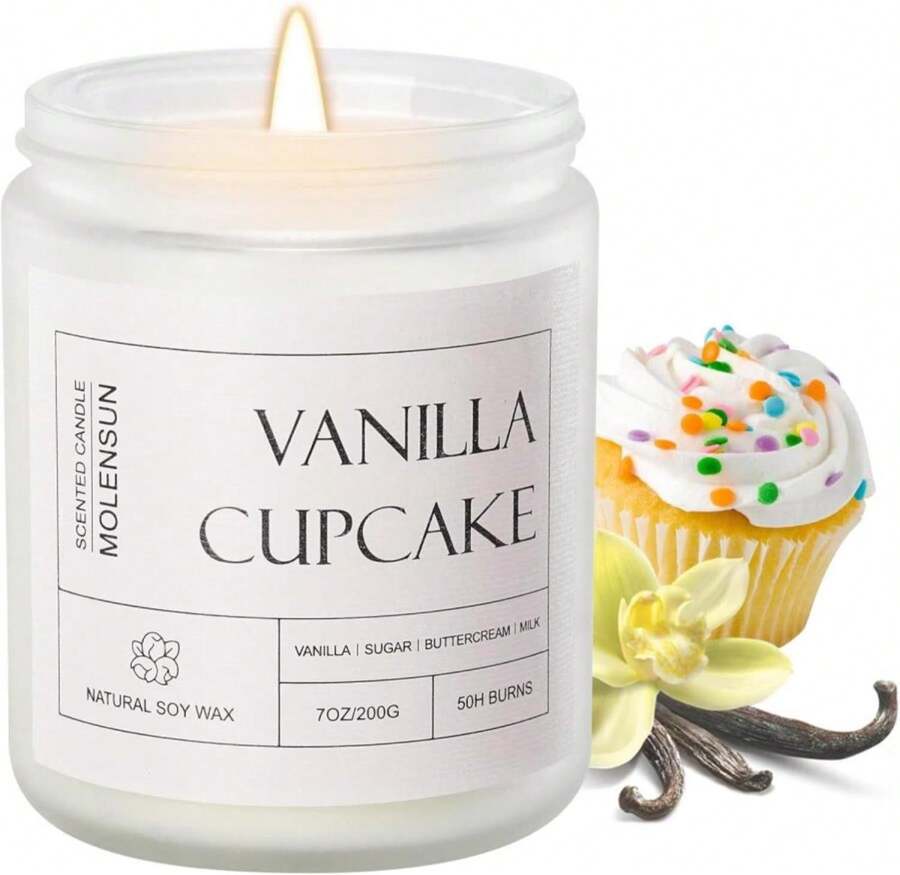 Molensun 4 Pack Candles For Home Scented, Mother'S Day Gifts, 28 Oz Long Lasting Candles, Soy Candle Set Gift For Women - Lavender Thyme\/Lemon Eucalyptus\/Sage &Amp;Citrus\/Vanilla Cupcake - ColorE - 查看 1