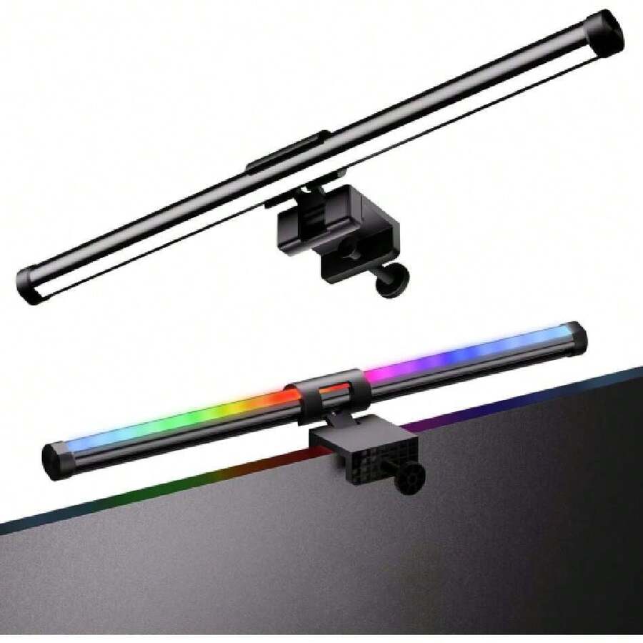 Lámpara para Monitor RGB Basic, 16 Modos de Luz de Fondo para Juegos, Protección para los Ojos sin Reflejos, Brillo y Temperatura de Color Ajustables, Barra de Luz para Monitor Escritorio, 44cm,40047965 - Multicolor - Ver 1