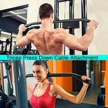 ccV3VOGUE Barra De Tracción De Bíceps Y Tríceps Barra De Tracción Maquina Musculacion En Casa Poleas Gimnasio Accesorio De Cable De Culturismo para Entrenamiento De Extensión De Trícepsnn - 31 pulgadas - Ver 2
