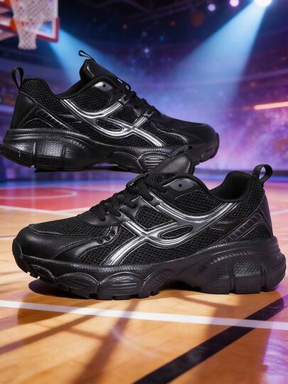 Youth Dreamy Basketball Shoes, Campus Style Basketball Boots, Casual Sports Shoes For Teenagers, Campus Student Sports Running Shoes, Basketball Shoes, Training Shoes, Hiking Shoes, Non-Slip Outsole, Wear-Resistant Outsole