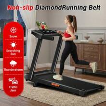 UMAY 4-In-1 Treadmill With 10% Incline, Portable Treadmills For Home With Handle, Foldable Treadmills For Home And Office, 300 Lbs Weight Capacity, Three Touch Screen - View 9