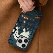 UE (DE et ES) [Expédition depuis le Mexique] Livraison locale HALLOWEEN Cette coque 2-en-1 détachable, développée pour IPhone 17/16/15/14/13/12/11 Pro Max Plus, a une coque rigide mate avec des motifs à la mode et est un merveilleux cadeau de fête, coque détachable, cadeau de vacances, thème anime, coque antichoc, matériau léger - Blanc - Voir 4