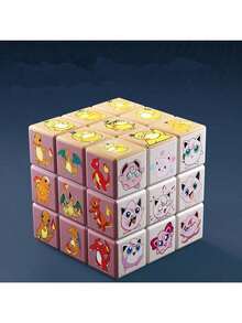 3x3 Pikachu Pokemon Cube Puzzle, Stress Relief Toy, Random Pattern, Birthday Gift For Teens & Adults - Multicolor - View 4