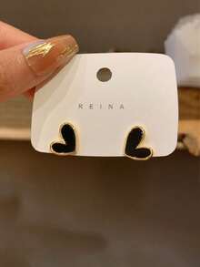 10对装奢华可爱仿珍珠花朵水晶心形吊坠耳环，优雅百搭混搭风格耳环套装，时尚饰品，派对、婚礼、日常佩戴的最佳礼物，随机OPP袋包装 - 10對(隨機出貨)C款 - 查看 4