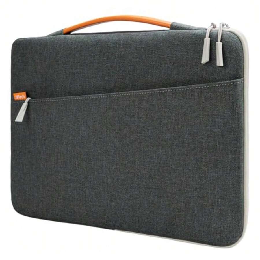 CYPNJETech Funda Portátil para MacBook Air/Pro 13-16 Pulgadas Notebook Funda Impermeable con Asa Portátil y Bolsillo para AccesoriosFashion - Gris oscuro - Ver 1