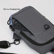 Fashionable Men's Sling Bag, Chest Bag, Shoulder Bag, Multi-Layer Storage, Adjustable Left/Right, Key Hook Accessory, Suitable For Business Commute, Vacation Travel, Hiking, Cycling, Outdoor Sports Or Street, Holiday Gift - Multicolor - View 10