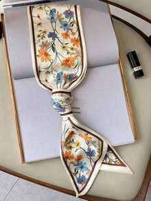 1pc Women Carriage Print Fashion Style Silk Scarf Bandana,Hair Band,Head Band Ideal For Dressing Up Your Look - Nhiều màu - Xem 5