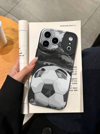 Black And White Camouflage Soccer Pattern Phone CaseFashionable, Popular, Personalized, Classic Black Pattern Design Theme Luxury Shockproof Aesthetic Cute Phone Case, Lens Protrusion Protection, Compatible With IPhone 17/17Pro/17Pro Max, 16, 15,14, 13, 12, 11 Plus/Pro Max And Series, And Compatible With Galaxy S/A Series, Gift For Easter Day, Decoration/Gift For Birthday, Girlfriend, Boyfriend, Friend Or Yourself.