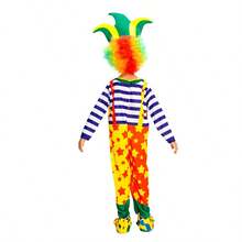 嘉年华儿童小丑马戏团角色扮演服装 儿童男孩女孩婴儿生日派对圣诞节装扮舞台表演 - 彩色 - 查看 7