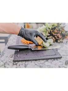 100-Ct Boxed Gloves; Latex-Free Cleaning Gloves; Nail Art, Tattoo, Hair Salon, Garden, Beauty Salon Use;Too Artist; Beautician; Hair Dye; Styling; Epoxy Resin Work Gloves; Powder-Free; Home, Office, Professional Use. - Black - View 5