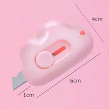 1 pieza Mini Cuchillo/Cortador de cajas/Abridor de sobres/Cortador de sobres con forma de nube, Cortador de papel portátil con forma de nube y orificio para llavero - Multicolor - Ver 11
