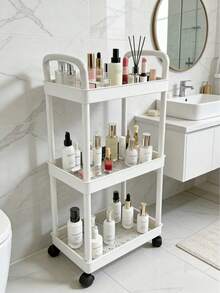 5/4/3层滚动储物推车，内衣收纳架，加厚管材，承重力强，多层置物架，适用于厨房、卧室和户外露营，耐用塑料材质，多功能储物推车 | 现代时尚置物架 | 坚固耐用的储物架，是万圣节和圣诞节礼物的理想之选 - 彩色 - 查看 18