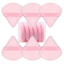 5Pcs Pink Makeup Sponge, Soft Flawless Foundation Blender, Latex-Free Wet Dry Puff For Daily Makeup - 粉色 - 查看 4