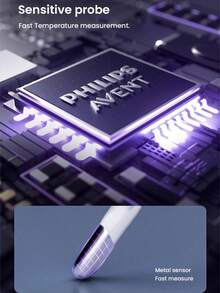 Philips Avent Digital Thermometer AET-F355, 8 Sec Fast Measurement, LED High Definition Display - Multicolor - View 7