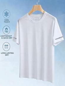 女士休闲短袖上衣，适合夏季穿着。这款白色速干透气T恤采用袖子印花设计。适合日常外出、运动、跑步、徒步旅行和休闲场合。 - 白色 - 查看 5