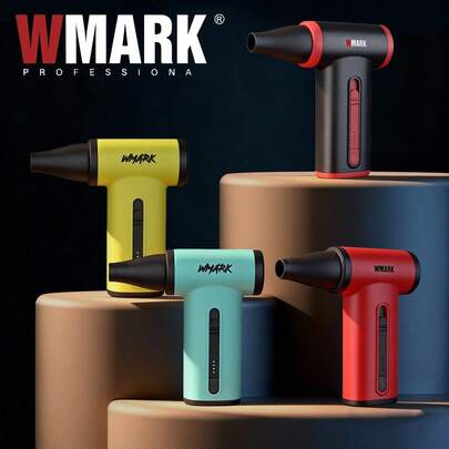 WMARK 高速迷你涡轮吹风机 13000RPM 可调节彩色气流 专业理发工具 喷气风扇 电动无级变速吹风机 适用于沙龙 NG-TB001