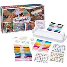 CYPNLoopdedoo Deluxe - Kit de manualidades galardonado de edición especial - Fabricante de pulseras de la  - Haz pulseras en minutos - Incluye 1 30 madejas de hilo abalorios de bricolaje cuentas y más multicolorFashion - Multicolor - Ver 8