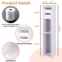 CYPNArmario para Papel Higiénico PowerKing - Armario Pequeño para Baño con Puertas y Estantes Delgado para Espacios Pequeños y Esquina Suelo 2413WFashion - 227404903 - Ver 3