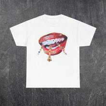 Diamond Teeth Cross Tee - White - View 1