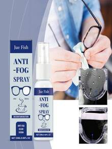 JUE FISH 100毫升镜片划痕修复护理液，修复划痕、磨损、起雾镜片 - 适用于学生、文具店、眼镜店、眼镜维修、近视眼镜、老花镜、老年人 - 快速去除污渍并保持镜片清晰度 - 霧霾藍-爆款 - 查看 15