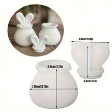2pcs/Set Resin Silicone Molds, Rabbit Shaped Storage Jars, Epoxy Resin Silicone Molds, Rabbit Ear Lids, Storage Jars, Candle Holders, Jewelry Organizers, Cement, Gypsum, Clay Molds, Desktop Aromatherapy Decor, Storage Jars, Handmade Easter Gifts, Birthday Party Decorations, Baby Shower Decor, Home Accents - White - View 12