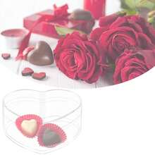 Acrylic Boxes 12 Pieces Clear Heart Box With Lids Heart-Shaped Crystal Cube Jewelry Display Storage Box For Wedding Birthday Christmas Party Favor - Trái tim - Xem 7