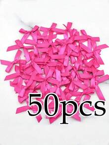 50pcs Gender Reveal Party Decorations Bows, DIY Candy Box Gift Box Decor Ribbons For Girls & Boys - Multicolor - View 7
