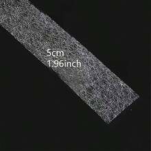 1卷63米（2480英寸）白色无纺布双面粘合衬布，服装辅料双面热熔胶带，包边粘合胶带，适用于缝纫、工艺品、帽子和服装缝纫用品 - 白色 - 查看 12