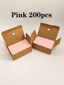 200/100pcs Blank Cards, DIY Doodle, Pinyin Flashcards, Rounded Corner Kraft Paper English Vocabulary Cards, Memo Cards, For Message And Business Card