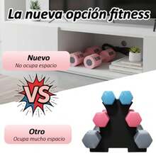 CYPNMancuernas Ajustables - Pesas Multifuncionales 2 en 1 con Barra de Conexión - Set de Mancuernas para Gimnasio en Casa - Equipo de Entrenamiento para Hombres y Mujeres Rango de Peso: 1-5 kgFashion - Rosa - Ver 4