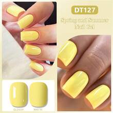 MEET ACROSS 6pcs Macaron Color Gel Nail Polish Set, Suitable For Spring & Summer, Pink & Blue Solid Color Nail Polish Set, 7ml Semi-Permanent Soak-Off UV LED Nail Lacquer, Nail Art DIY Home & Salon Use - Multicolor - View 4