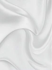 Áo kiểu nữ thanh lịch cổ tròn tay ngắn bằng vải satin, thích hợp cho mùa xuân và mùa hè. - trắng - Xem 5