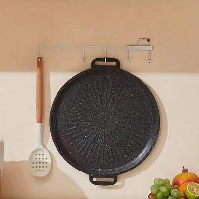 Korean-Style BBQ Pan, Smoke-Free Grill Pan, Frying Pan | Naturally Non-Stick Surface | Suitable For Indoor And Outdoor Use | No Need For Electricity | Perfect For Camping, RV Travel, And Back-To-School Season; An Ideal Halloween Gift.