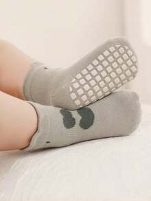 5双装卡通圆点防滑地板袜儿童家居袜无束缚无缝婴儿袜 - 彩色 - 查看 5