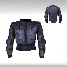 Esqueleto Protector Racing Chaleco Tactico Moto Bici con Protección Acolchada y Cinturón Negro XL y 3XL - Negro - Ver 1