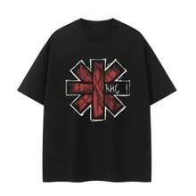 2025 Nueva Camiseta Unisex de Algodón Esencial Impresión de Moda Suave y Transpirable Cuello Redondo Camisetas de Moda para Hombres y Mujeres Una Pieza - Negro - Ver 1