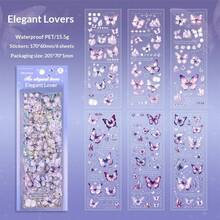Crystal Holographic Butterfly Waterproof PET Sticker Pack, DIY Scrapbooking Supplies - Perfect Gift, Birthday Gift, Valentine's Day Gift, Gift - Multicolor - View 8