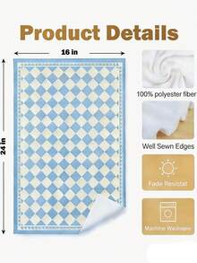2 Pcs Boho Abstract Kitchen Towels, Dish Tea Towels For Kitchen Decor, Retro Mid Century Modern Hand Towels For Bathroom Decor, 16x24 Inch - 藍色 - 查看 2