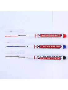 5pcs/Set Large Permanent Marker Pens - Waterproof, Non-Bleeding, Suitable For Woodworking, Construction, DIY Crafts - Medium Tip, Applicable To Wood, Plastic, Glass, Metal, Faux Leather, Construction Tools, Fashion Pen Body Design, Waterproof Ink, Essential Woodworking Tool For Back To School Season (Random Color) - one-size - View 7