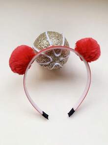 1个可爱毛绒发箍，黑/红/黄三色可选，女孩发饰，时尚日常佩戴头饰，红色 - 黃色 - 查看 18