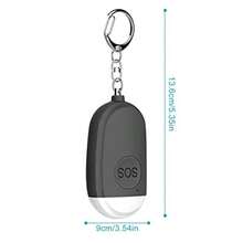 Alarmas personales de Siren de Defensa Personal Recargable Alarma de Defensa Personal Recargable Alerta DE Emergencia PROTECTIVA DE Siren PROFUNDAD - Negro - Ver 6