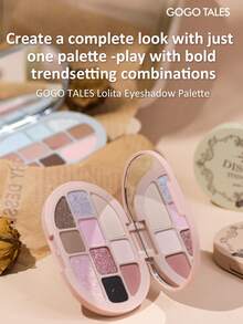 GOGO TALES Lolita 10色眼影盘，哑光中性大地色系，微闪珠光，显色度高，持久不脱妆，二合一高光修容盘，新手友好，GOGOTALES - 01# Camellia - 查看 4